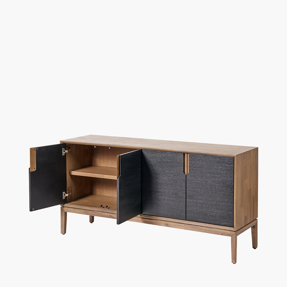 Gio Black & Natural Acacia Wood Sideboard